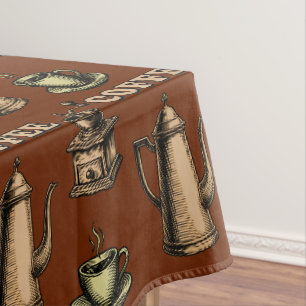 Retro-Café-Kaffeemuster Tischdecke