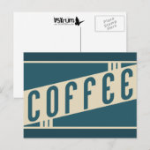 Retro-Café Postkarte (Vorne/Hinten)