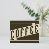 Retro-Café Postkarte (Stehend Vorderseite)