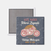 Retro Cafe Racer Magnet (Vorderseite/Rückseite)