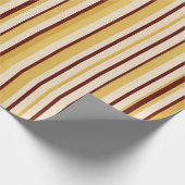 Retro Café Stripe Wrap Geschenkpapier (Ecke)