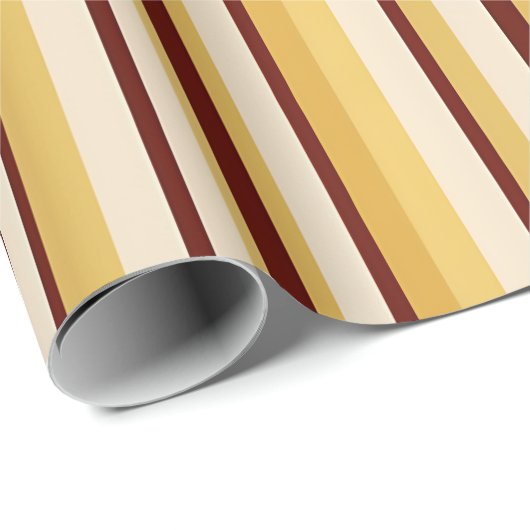 Retro Café Stripe Wrap Geschenkpapier (Rolleneckpunkt)