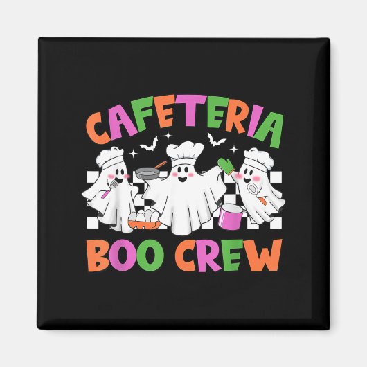Retro-Cafeteria-Boo-Crew Cafeteria-Mitarbeiter Magnet (Vorne)