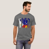 Retro Cajun Acadiana Flaggen-Louisiana-T-Shirt T-Shirt (Vorne ganz)