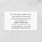 Retro Cake Design, Wohltätigkeit Bake Sale Eventwe Visitenkarte (Rückseite)