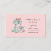 Retro Cake Mixer rosa Bäckerei Visitenkarte (Vorderseite)