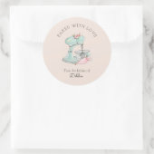 Retro Cake Mixer Rosa Runder Aufkleber (Tasche)