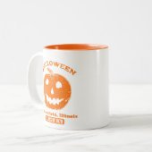 Retro Calabaza de Halloween Haddonfield 1978 Zweifarbige Tasse (Vorderseite Links)