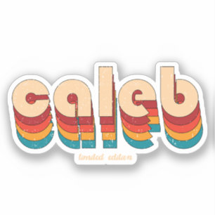 Retro-Caleb-Name Aufkleber