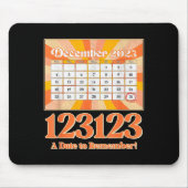 Retro Calendar_ Remember New Year's Eve 2023-24  Mousepad (Vorne)