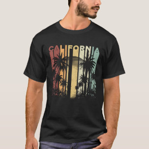 Retro Cali Sommerferien Surfen Palmen Bäume Cali T-Shirt