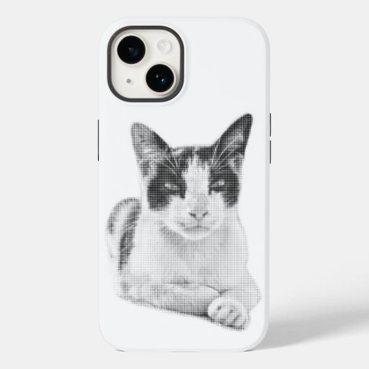 Retro Calico Halbton Case-Mate iPhone Hülle (Rückseite)