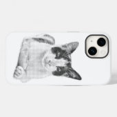 Retro Calico Halbton Case-Mate iPhone Hülle (Rückseite (Horizontal))