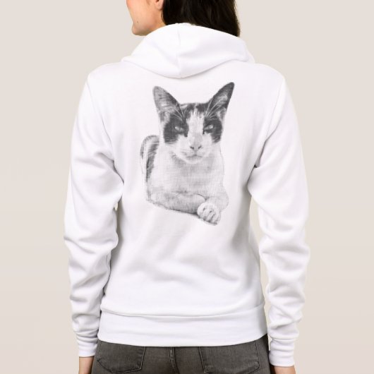 Retro Calico Halbton Hoodie (Rückseite)