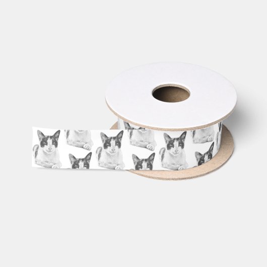 Retro Calico Halbton Satinband (Spule)