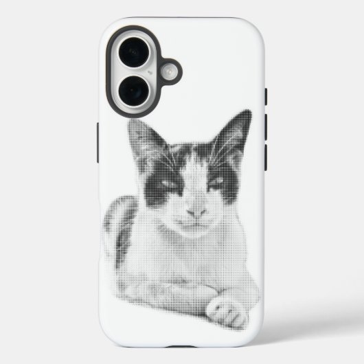 Retro Calico Halftone Case-Mate iPhone Hülle (Rückseite)