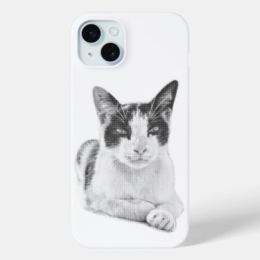 Retro Calico Halftone Case-Mate iPhone Hülle (Rückseite)