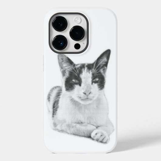 Retro Calico Halftone Case-Mate iPhone Hülle (Rückseite)