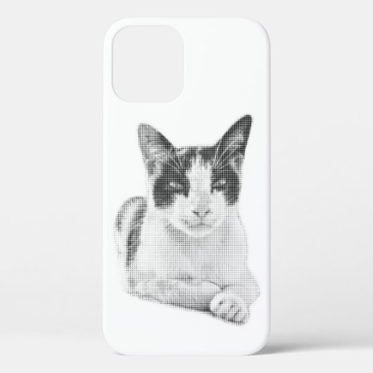Retro Calico Halftone Case-Mate iPhone Hülle (Rückseite)