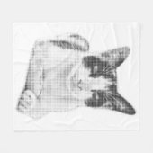 Retro Calico Halftone Fleecedecke (Vorderseite (Horizontal))