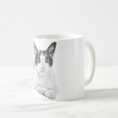 Retro Calico Halftone Kaffeetasse (VorderseiteRechts)