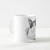 Retro Calico Halftone Kaffeetasse (Vorderseite Links)