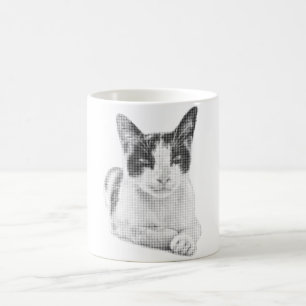 Retro Calico Halftone Kaffeetasse