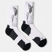 Retro Calico Halftone Socken (Rechts)