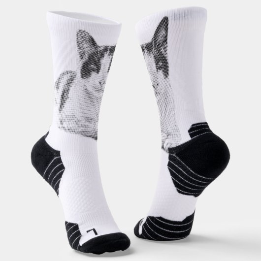 Retro Calico Halftone Socken (Gewinkelt)