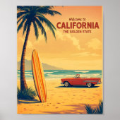 Retro California Beach Poster (Vorne)