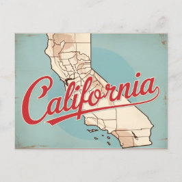 Retro California City Vintag Postkarte