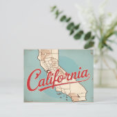 Retro California City Vintag Postkarte (Stehend Vorderseite)