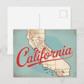 Retro California City Vintag Postkarte (Vorne/Hinten)