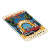 Retro California Dream Santa Monica Pier Magnet (Rechte Seite)