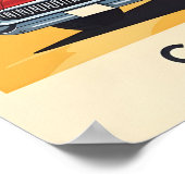 Retro California Dream Santa Monica Pier Poster (Ecke)