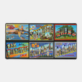 Retro California Postkarten Schreibtischmatten (Vorderseite)