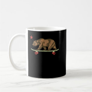 Retro California Skateboard Bär Skaten Skate Sta Kaffeetasse