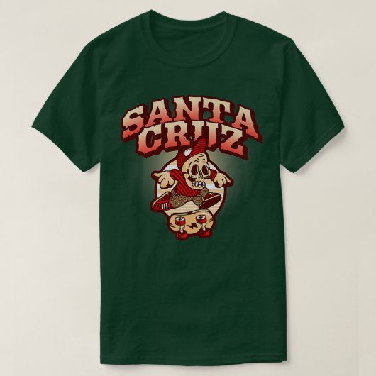 Retro California Skateboarder Santa Cruz T-Shirt (Design vorne)
