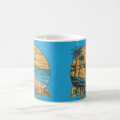 Retro California Sunset Beach Scene Kaffeetasse (Mittel)