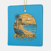 Retro California Sunset Beach Scene Keramikornament (Links)