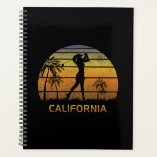 Retro California Women's Golf Golfing Fan Golfer Planer