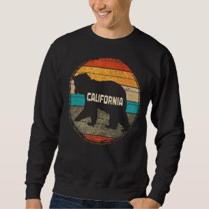 Retro Californian Grizzly Bear Ca Summer Cali Cali Sweatshirt