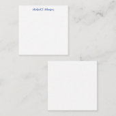 Retro Callgraphy Elegant Schlicht Simple White Begleitkarte (Vorne/Hinten)