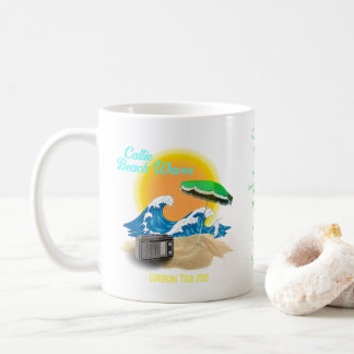 Retro Callie Beach Waves Template Band Tour Kaffeetasse