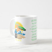Retro Callie Beach Waves Template Band Tour Kaffeetasse (Vorderseite Links)