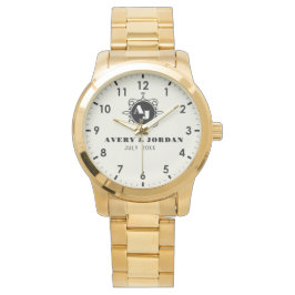 Retro calligraphic monogram Luxury Vintage Armbanduhr