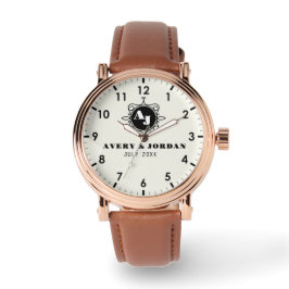 Retro calligraphic monogram Luxury Vintage Armbanduhr