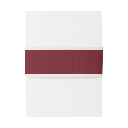 Retro Calligraphy Deep Red Classic Wedding Einladungsbanderole (Rückseitenbeispiel)