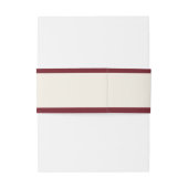 Retro Calligraphy Deep Red Classic Wedding Einladungsbanderole (Rückseitenbeispiel)