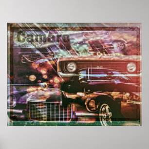 Retro-Camaro-Plakat Poster